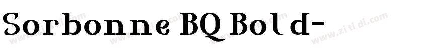 Sorbonne BQ Bold字体转换